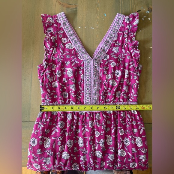 LOFT Pink and White Floral Maxi Dress Size 10 - Picture 3 of 11